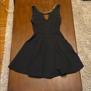 Black Beaded Cocktail Dress (XS)